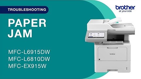 Clearing paper jam errors – MCFL6915DW