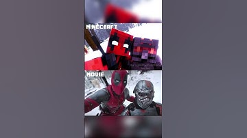 Opening Deadpool and Wolverine VS Minecraft ANIMATION! #deadpool #subscribe #memes  #shorts #marvel