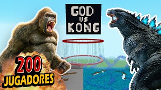 GODZILLA VS KING KONG pero son 200 Jugadores en Minecraft!!