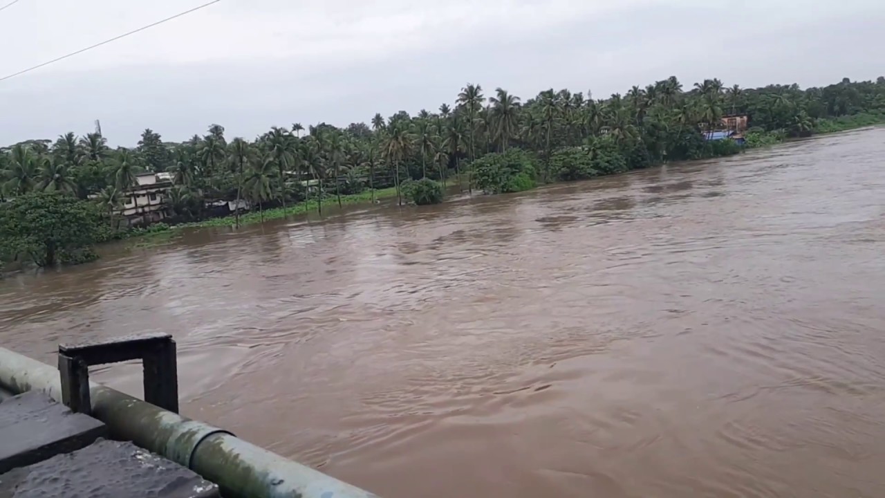 Flood in Periyar river Near Pathalam Bridge in Aluva
