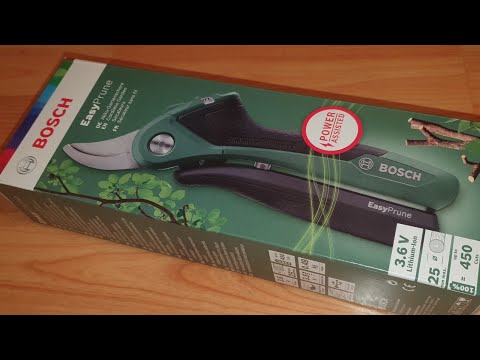 Video: Cordless Pruning Shears: The Characteristics Of The Bosch EasyPrune And Wolf-Garten Li-Ion Power Battery Models. Features Of Electric Pruning Shears