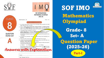 🎯IMO Class 8 (2025-26) | Question Paper with Solution Part-1#olympiadpreparation #sof2025 #imoclass8