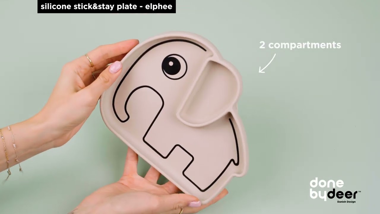 Done By Deer Stick&Stay Assiette à Goûter Lalee En Silicone Rose – Avec Ventouse Anti-Débordement