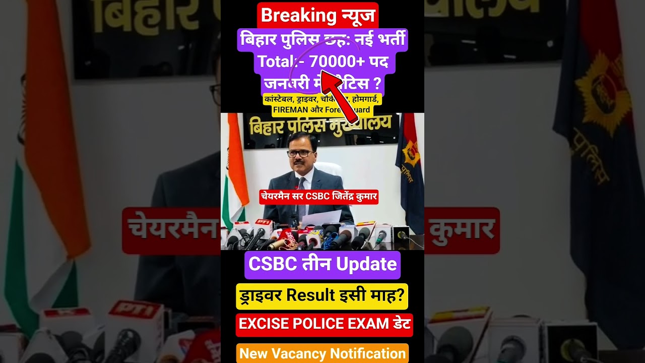 बिहार चौकीदार भर्ती 2026 🚨 | 10वीं पास | Breaking News