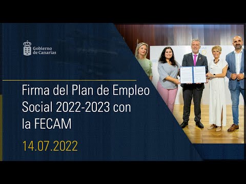 DIRECTO | Firma del Plan de Empleo Social 2022