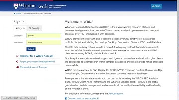 1  How to set up a WRDS account