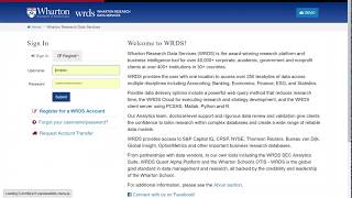 1  How to set up a WRDS account