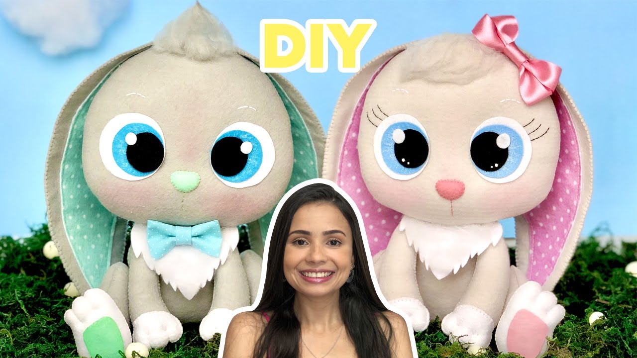 Como Fazer Coelhinho de Páscoa em Feltro