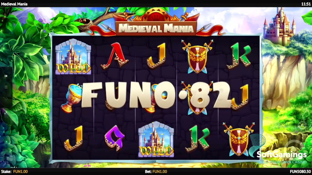 1x2 Network - Medieval Mania - Gameplay Demo