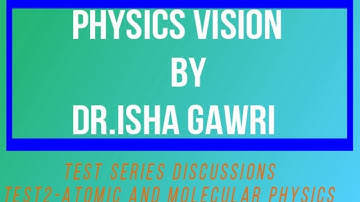 Test Series Master CadreSolutions-Test-2-Atomic & Molecular Physics #mastercadre #physics #ishagawri