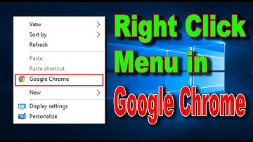 how to make Right click menu in google chrome