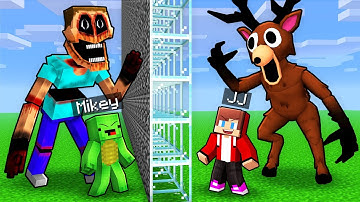JJ and Mikey Cheated in a 99 Nights In The Forest MOB BATTLE in Minecraft (Maizen)