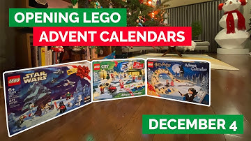 Day 4: American Father and Son Opening LEGO Advent Calendars 2020 City Star Wars Harry Potter Dec 04