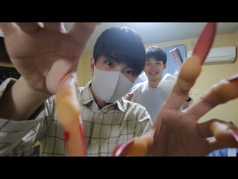 【ASMR】友達と一緒に100トリガー💤【SUB】ASMR 100 Triggers in 30 Min (with Friend)