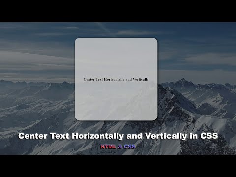 Выравнивание текста горизонтально и вертикально в CSS | Center text horizontally and vertically CSS