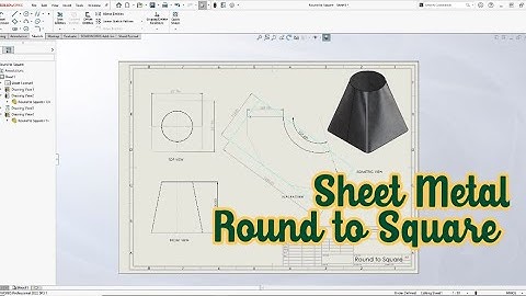 Sheet Metal | Round to Square | SolidWorks | Simple 3D Tutorial | Part 12
