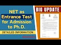 Big update net to be used as entrance test for admission to p all bout chemistry  myopinion