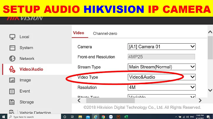 How to setup audio Hikvision IP camera