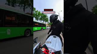 Bikers Fault? Driver Smokes A City Bus... 😂