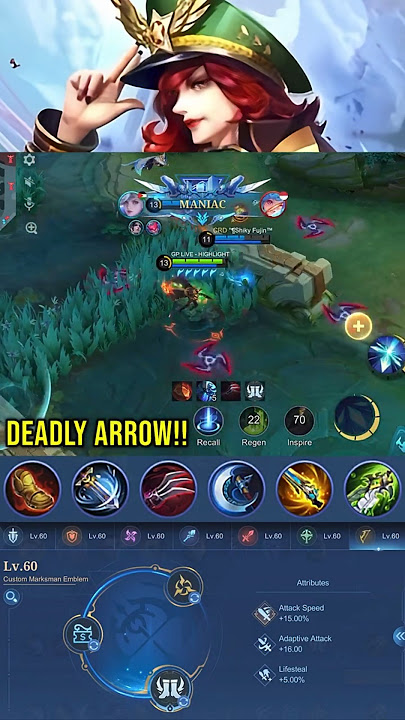 Maniac!! Miya New Build 100% Deadly (Part 27) - MLBB #gameplayproplayer #miya #MLBB