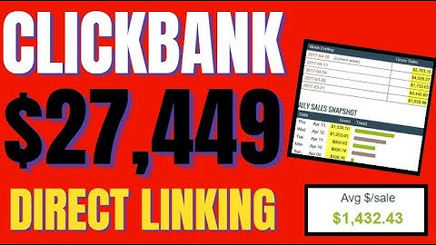 Clickbank Direct Linking For Beginners Without a Website - $1000 a Day Tutorial