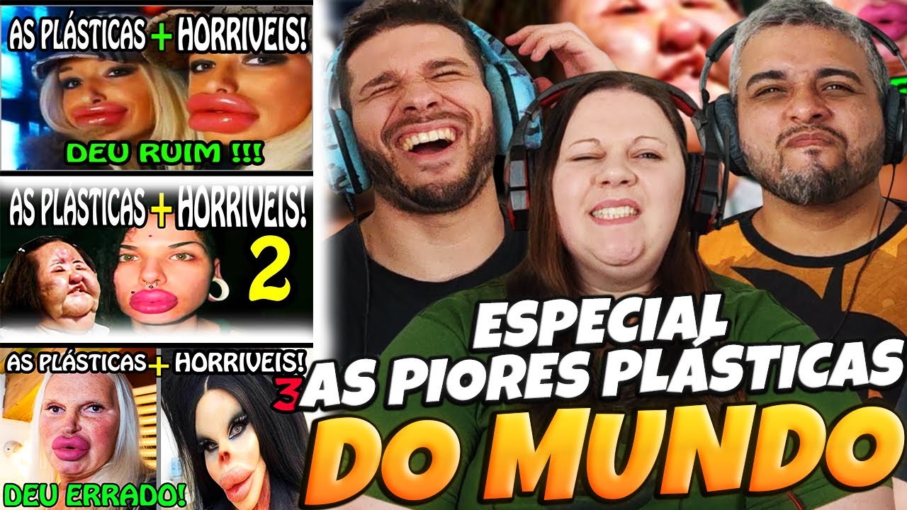 3 EM 1 DAS PIORES PLÁSTICAS DO MUNDO | PLÁSTICAS DOS FAMOSOS | Fala de Tudo | Family Reacts