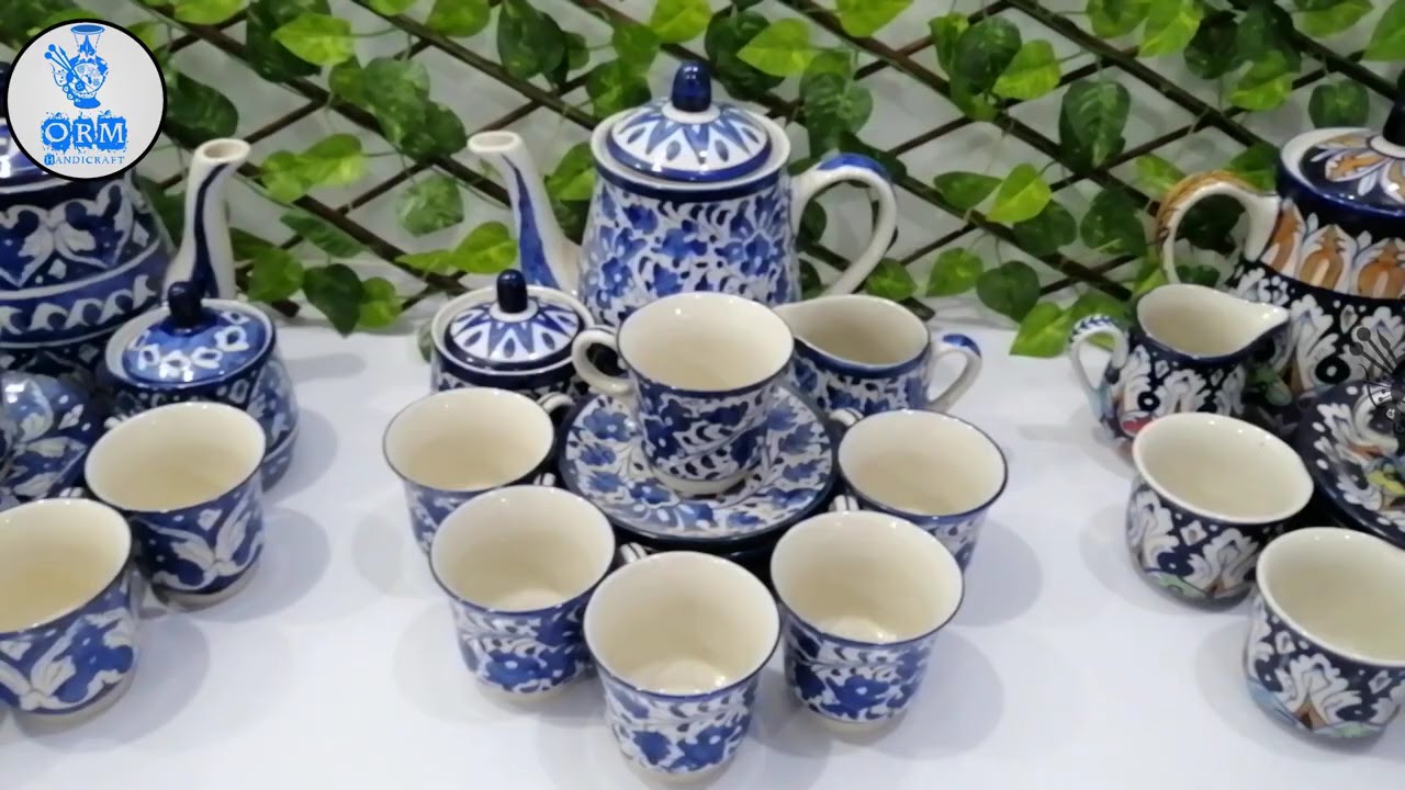 Multani Blue Pottery Tea Set Range - ORM Handicraft