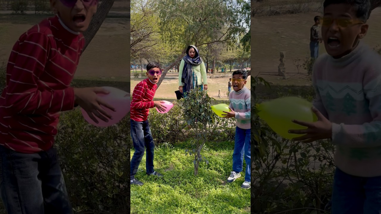 Mom Solves Brother’s Balloon Problem 🎈🤪😂 | Funny Family Moment 