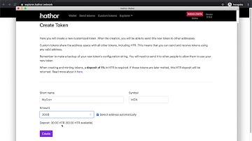 Create a new token with Hathor desktop wallet