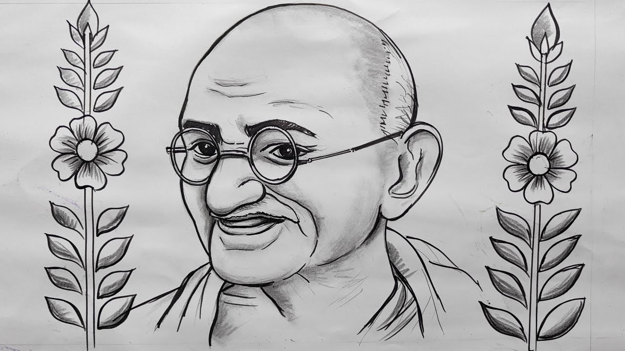 Easy Mahatma Gandhi Drawing Step-by-Step | Mahatma gandhi, Step by step  drawing, Gandhi