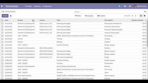 Create Invoice from Timesheet Odoo App