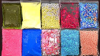 Making Crunchy Slime With Bags Foam and Slippery | Satisfying Slime #GENiEART