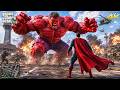 GTA 5 - Superman VS Red Hulk Epic Battle Ultra Realistic Graphics
