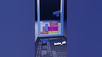 Tetris Softbody Mesh 580 / Blender Animation #softbody #games #tetris #gaming #animation #puzzle