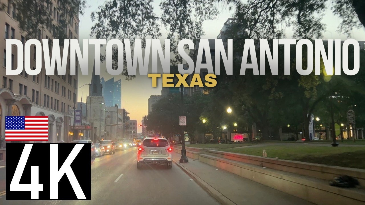 Road Tour – Driving in San Antonio, Texas, USA – Downtown San Antonio TX Street Tour
