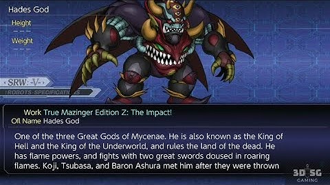 Enemy Hades God (True Mazinger Edition Z) | Super Robot Wars V