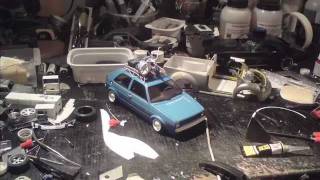 Volkswagen Golf mk.II HoodRide fujimi 1:24