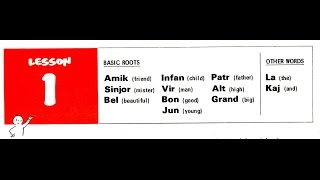 A First Course in Esperanto, by William Auld – Lesson 1/10