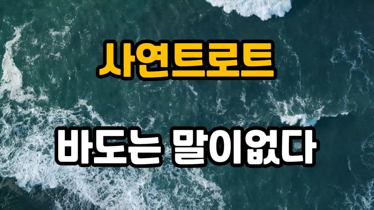 파도는 말이 없다 (사연트로트)