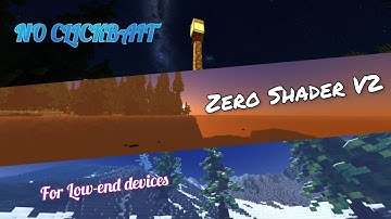 Beautiful Shader for Low End Devices ** Zero Shader V2** 🔥
