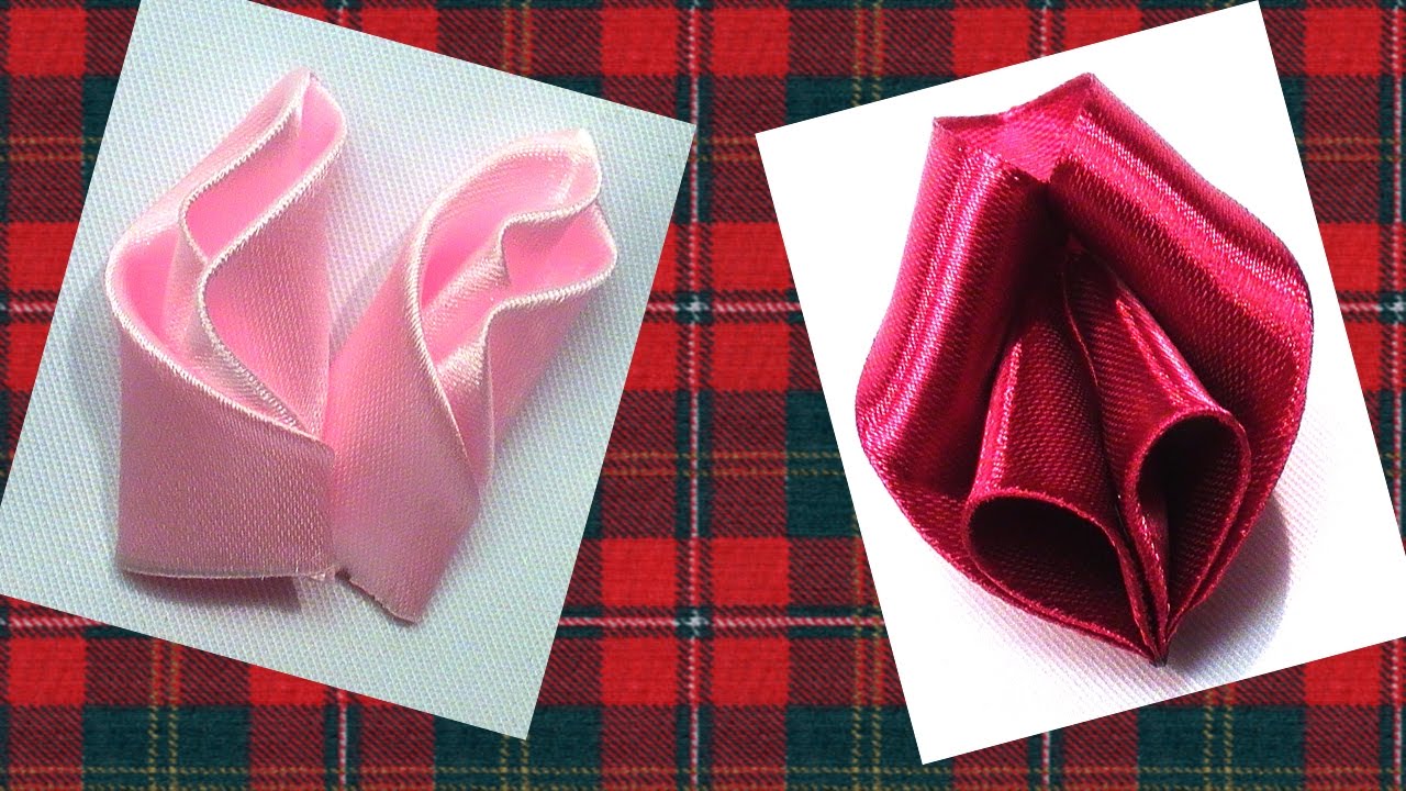 Ribbon flowers petals tutorial - How to Make a Kanzashi Petals