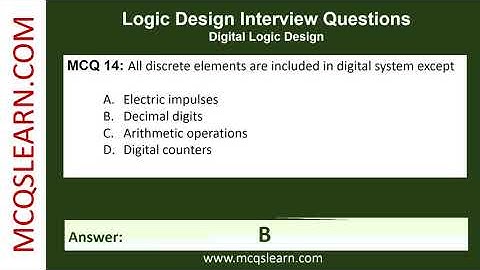 Digital Logic Design Quiz Questions Answers | Logic Design Class 9–12 Notes PDF | Ch 1-12 Quiz | App