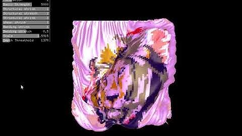 openFrameworks - glsl fabric (cloth) simulation 20181110