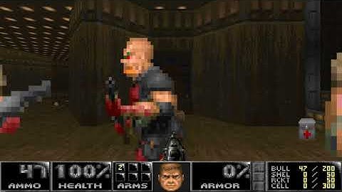 Doom Real World 2 (2004) MAP01: "Hangar" UV Max Speedrun 1:37 100% Kills 100% Secrets