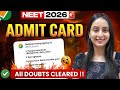 NEET 2026: Avoid Rejection❌️| Clear ADMIT CARD Doubts Now!!🔥 #neet #neet2026 #update #yt