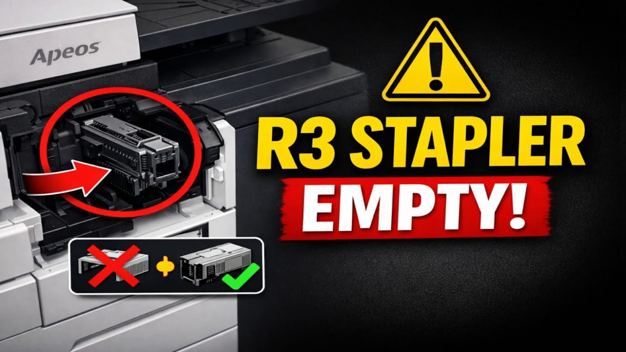 Kattegorie Stapler R3 Fujifilm Apeos: How to Fix Stapler R3 Empty Error | Staple Replacement ...