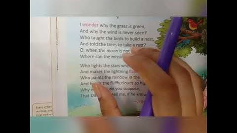 26-7-2021 | Class-3 | Subject-English Essential | Chapter-6 | Topic I Wonder Why