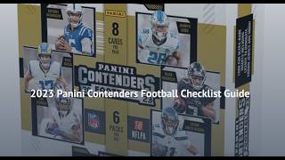 2023 Panini Contenders Football #checklists