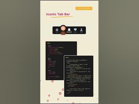 Iconic Tab Bar Animation using HTML and CSS only #html #css #javascript ...