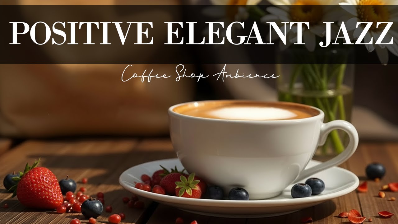 Positive Jazz Music ☕ Gentle Bossa Nova Coffee Ambience for Peaceful Focus and Happy Mood